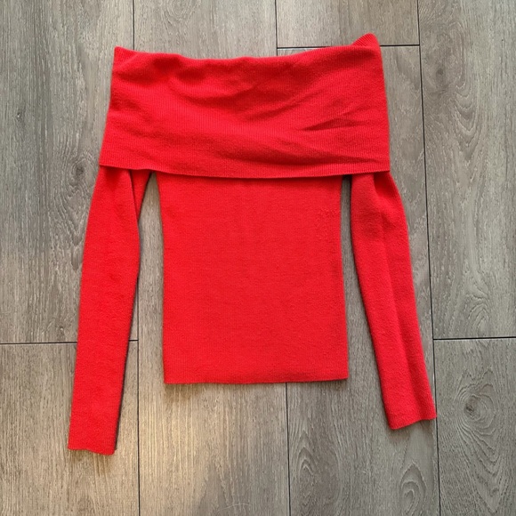 Wilfred Nola Off-the-Shoulder Sweater | Red | 2XS - Picture 6 of 6